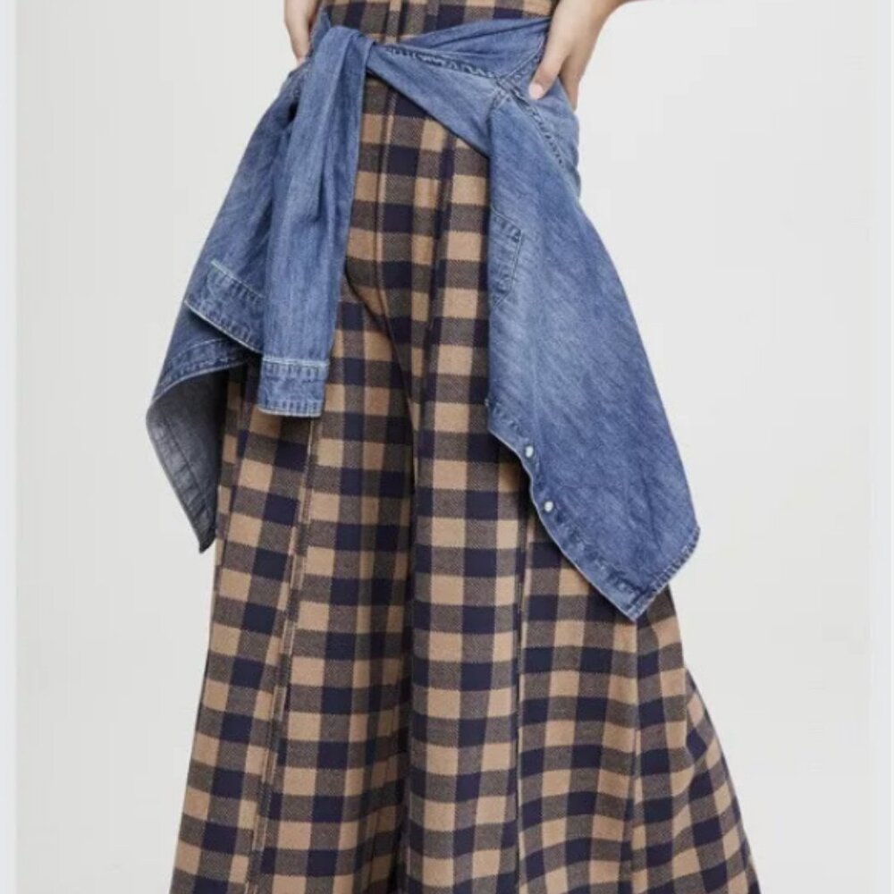 Free People Checkered Gingham Jumpsuit – M – MSRP $168